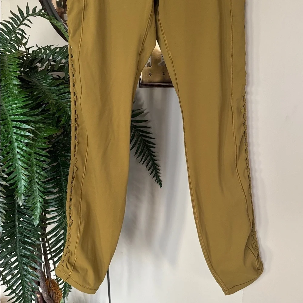 Brand New CALIA Inspire Crochet High-Rise 7/8 Leggings Fitted Tight Olive Bronze - Picture 5 of 16
